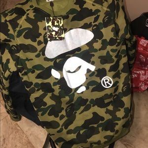 Reflective bape crewneck
